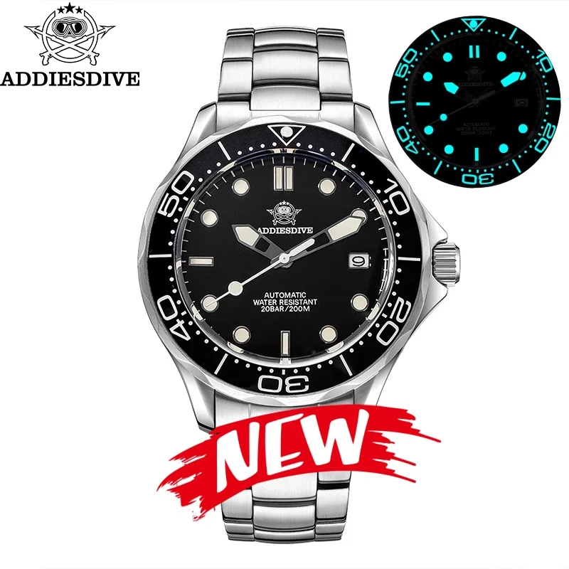 

ADDIESDIVE Watches For Men BGW9 Blue Luminous NH35A Sapphire Crystal 200m Waterproof Automatic Mechanical Watches Reloj Hombre