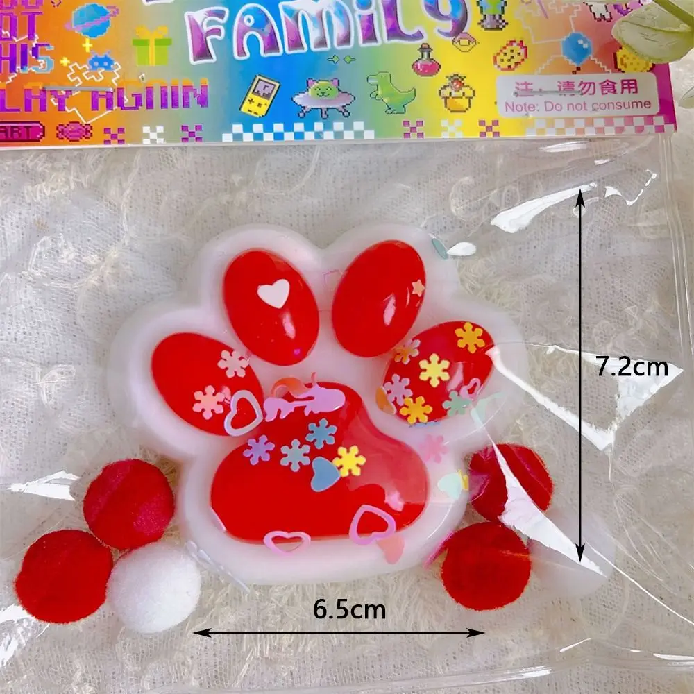 TPR Christmas Cat Paw Squeeze Toy Slow Rebound Sticky Pinching Cat Paw Toy Ręcznie robiona zabawka antystresowa do dekompresji