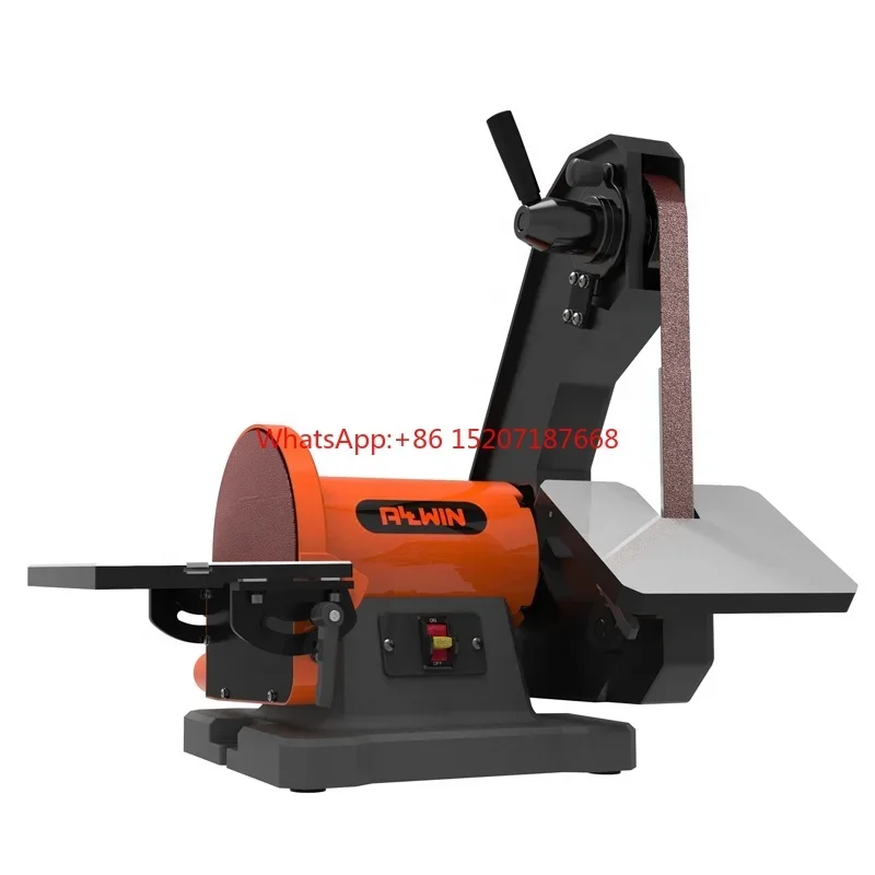 Belt Paper Woodworking Combo Disc Belt Sander 550W 1*42 Inch Electric Aluminum DIY Cast Iron 8 Inch Bench Notcher Machine Allwin