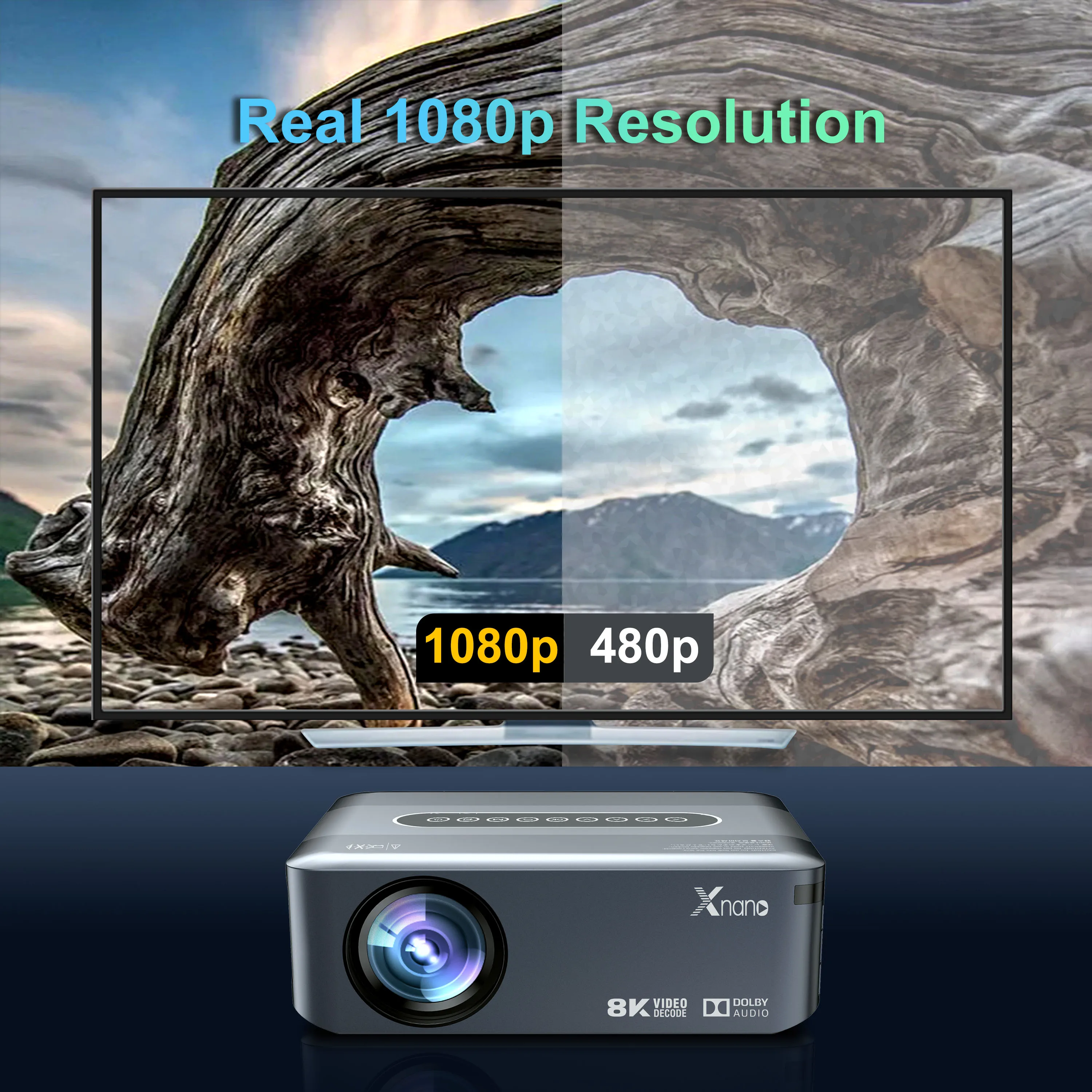 XNANO X1 Smart Projectors Android 9 Video Beamer LCD 8K Full HD 1080P Outdoor Home Theater 4K Projector