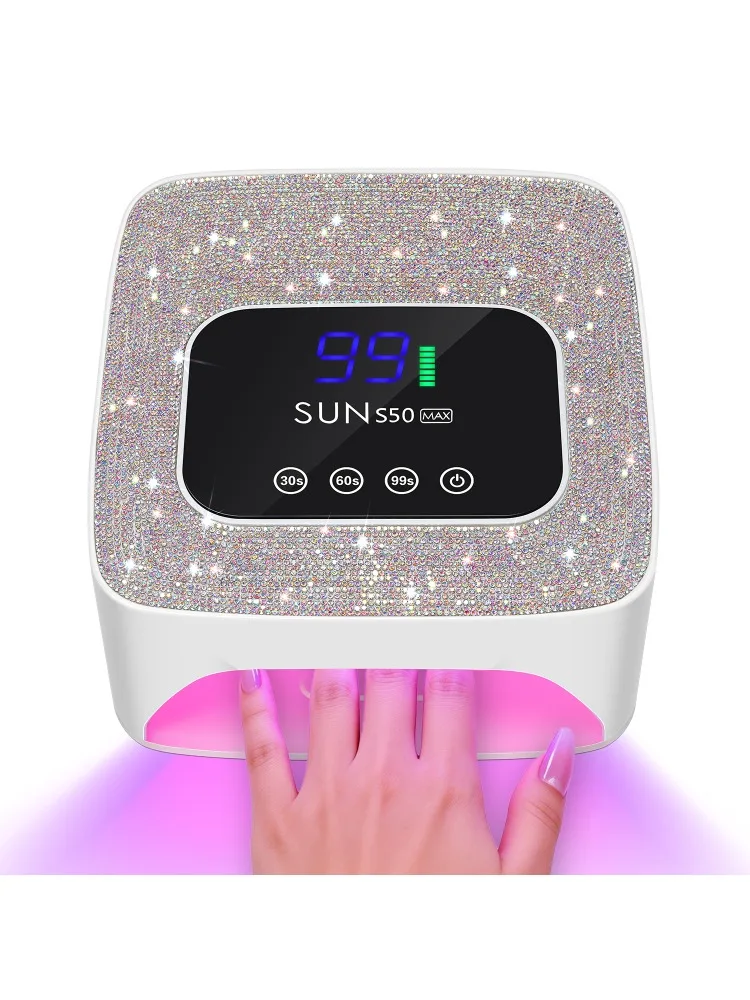 Oplaadbare UV 57 LEDs nagellamp voor nagels Draadloze gellaklamp met diamant Professionele nagel 180 W UV-droger voor salon - afbeelding 2