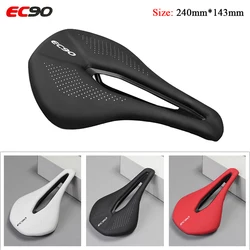 EC90 Saddle MTB Road Bikes Sillin PU Ultralight Breathable Comfortable Seat Cushion Mountain Bike Racing Saddle Parts Components