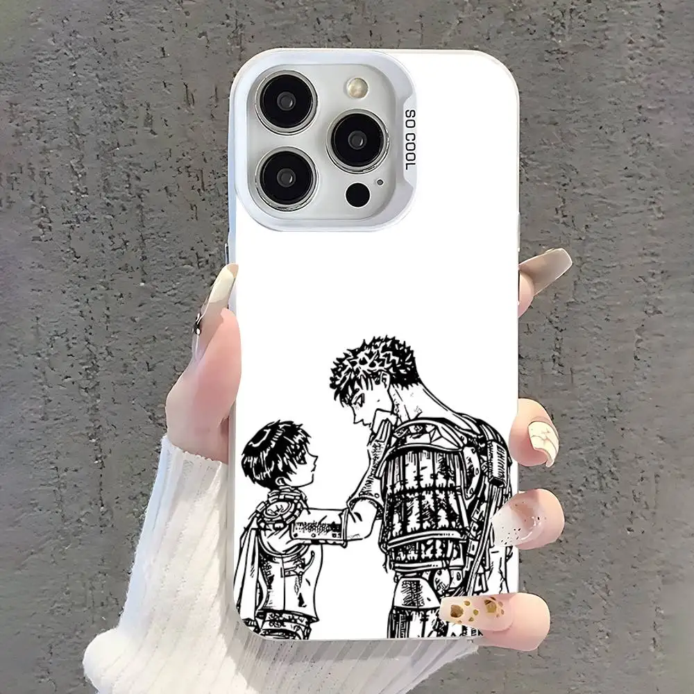 Etui na telefon Comic B-Berserk Guts Casca do iPhone 17,16,15,14,13,12,11,Pro,XS,Max,Plus,Mini,SE Białe Cukierkowe Matowe Odporne na Wstrząsy