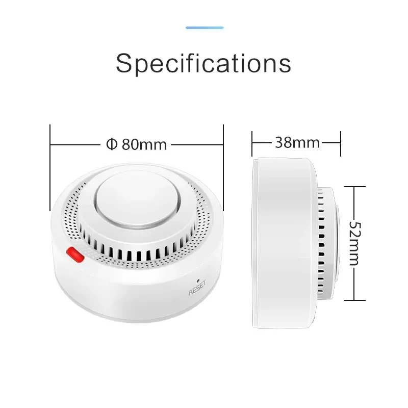 SMARSECUR Tuya WiFi Smoke Alarm Fire Protection Smoke Detector Smokehouse Combination Fire Alarm Home Security System