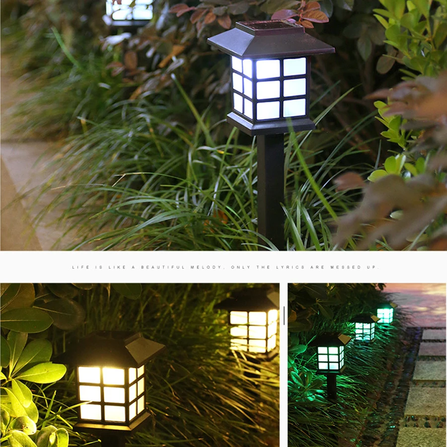 Imagem -06 - Solar Led Lawn Light Iluminação de Forma Pequena Casa Automaticamente Mini Impermeável Atmosfera ao ar Livre Estaca do Jardim Pcs Pcs Pcs Pcs