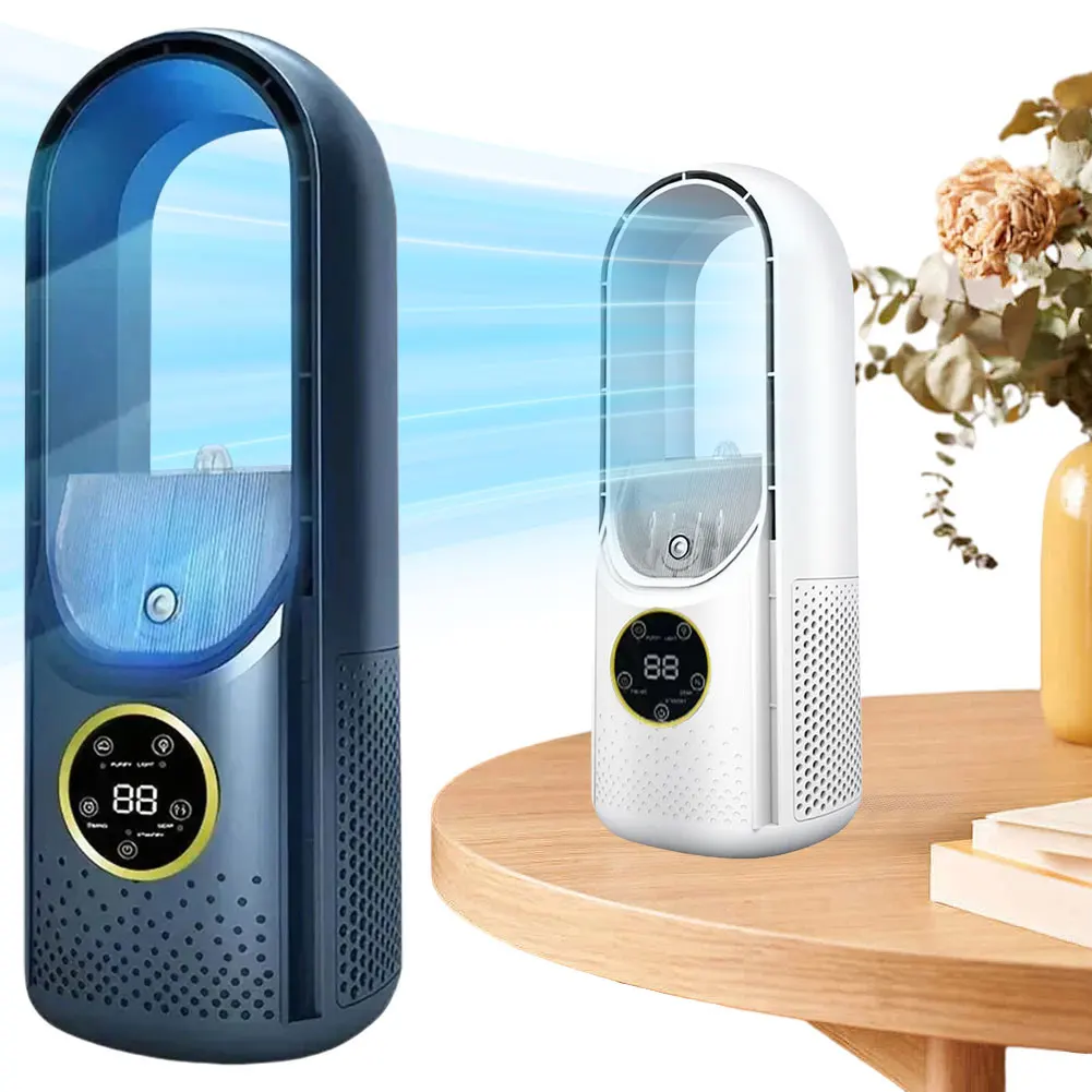 

Portable Bladeless Fan with 6 Speeds & Mist Personal Cooling Fan 6H Timer for Bedroom Living Room Office
