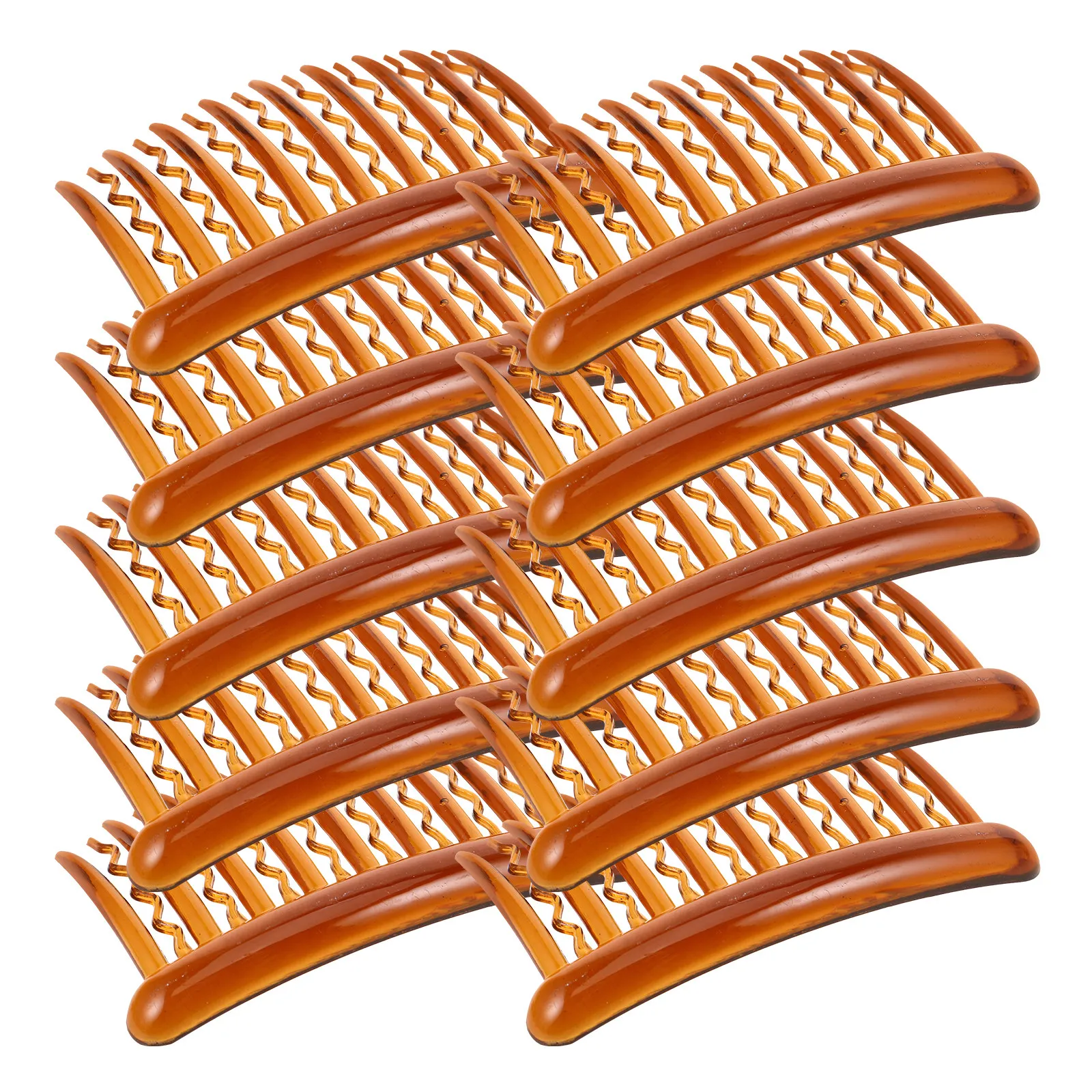 

24Pcs Vintage Hair Comb Plastic Wave Side Twist Clip with Teeth for Bridal Wedding Veil Styling Fine Thin Hair Secure Hold