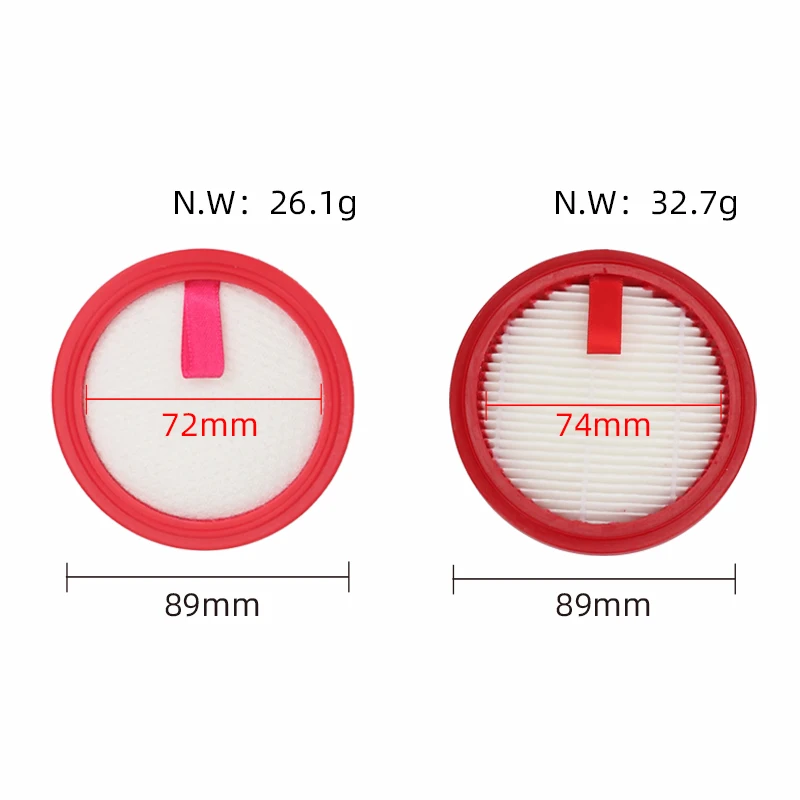 Filtro Hepa lavável para aspirador robô, acessórios de substituição, kit de peça para Puppyoo T10 Pro e T10 Plus, Mix Cyclone