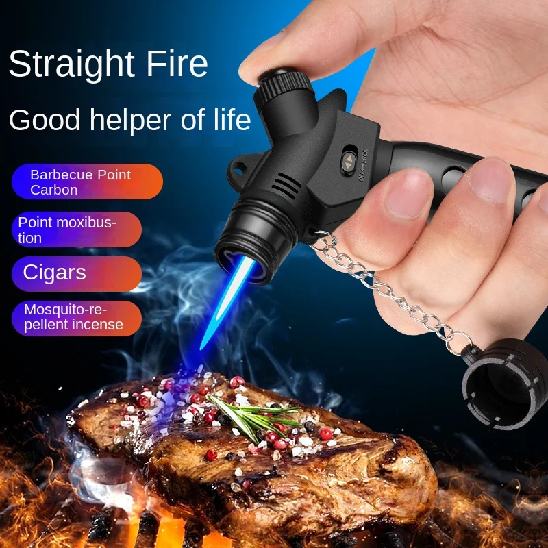 Unusual 360 degree Inflatable Windproof Lighter Personalized Kitchen Barbecue Moxibustion Mosquito Incense Jewelry Welding