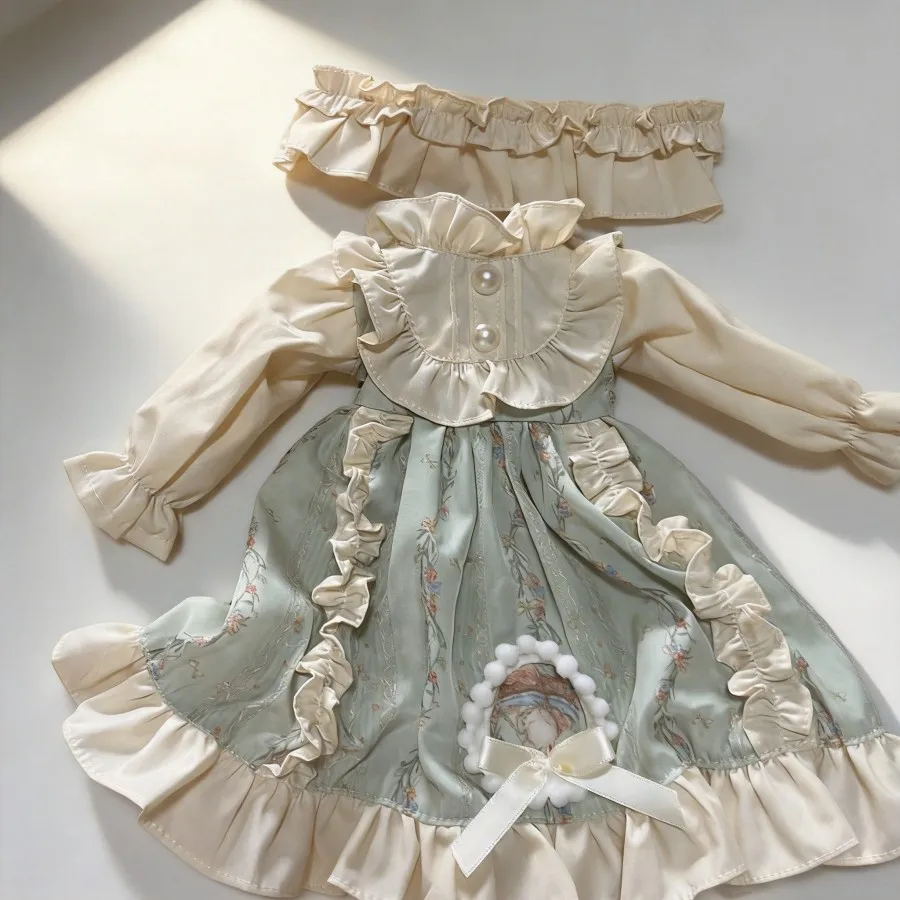 

Одежда для кукол BJD 1/3, европейское платье в стиле Лолита для кукол SD, комплект из 2 предметов, наряд для куклы, одежда ручной работы для кукол