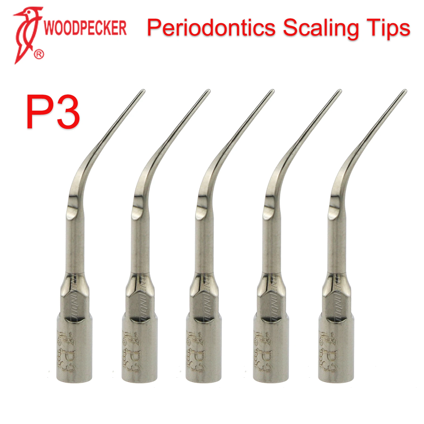 Woodpecker Scaler Tips Dental Periodontal Tips P3 Dentistry Ultrasonic Scaling Tip  Fit EMS Woodpecker Mectron Scaler Handpieces