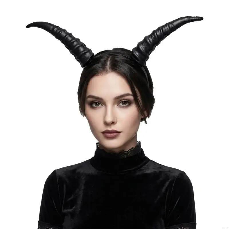 Fun Devil Horn Headpiece Plastic Hair Accessory Costume Headband Role Play Hairband For Halloween Celebration Y166