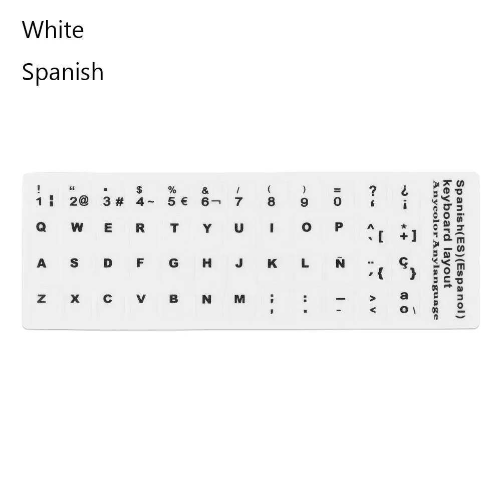 

English Multi-Language Deutsch Russian Laptop PC Letter Protective Film Keyboard Stickers Keyboard Decal Alphabet Button Layout