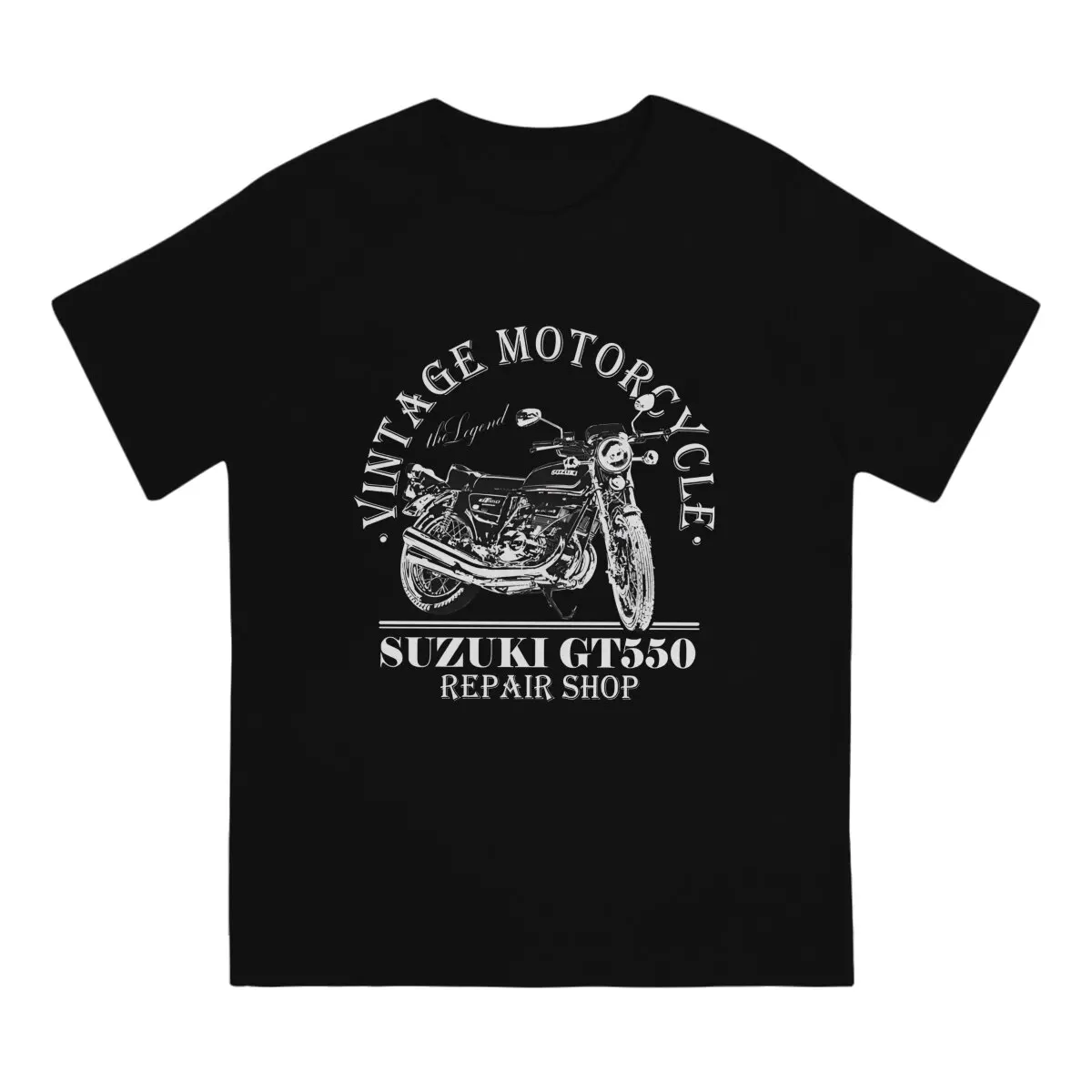 Men Repair Shop T Shirts S-SUZUKI Pure Cotton Tops Leisure Short Sleeve Crew Neck Tee Shirt Summer T-Shirts