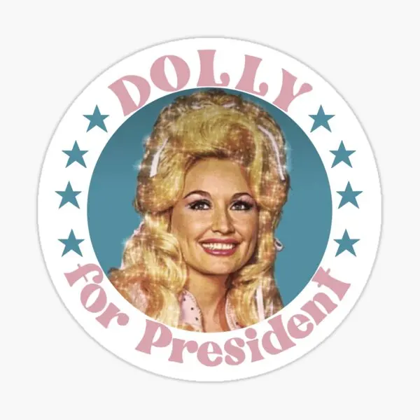 Dolly For President  10PCS Stickers for Background Living Room Room Bumper Funny Print Cute Water Bottles Car Wall Cartoon