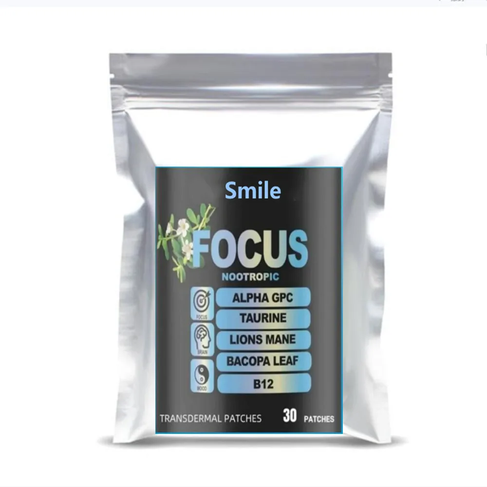 

Nootropic Brain Transdermal Patches - Lions Mane Vitamin C & B12 Taurine Bacopa - Cognitive Function Support 30 Patches 6-in-1