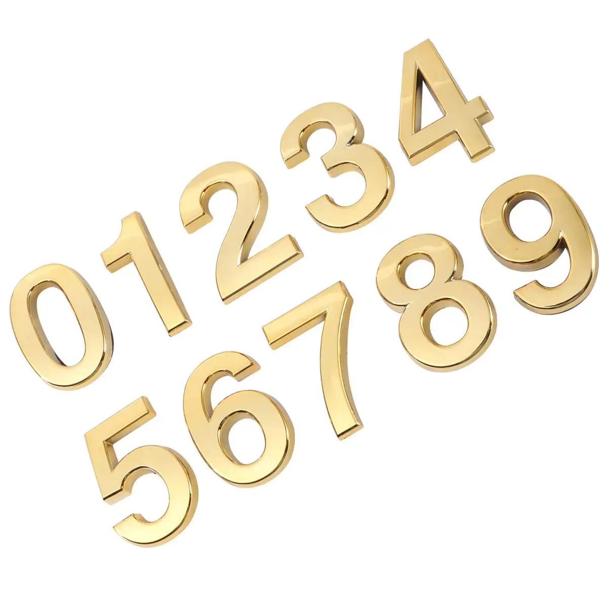 

House Number Retro Front Door Numbers Durable ABS Room Signs Bright Color Modern Design Easy Installation