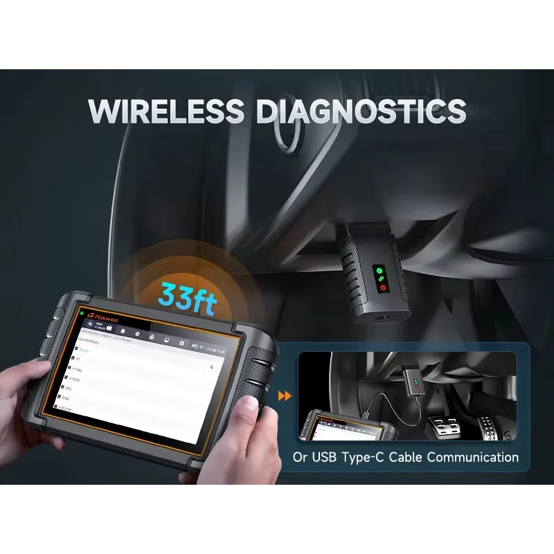 NT809BT OEM ODM Car Diagnostic Scanner All System OBD2 30 Function Engine Light Wireless Tool with 1-Year Warranty view 5