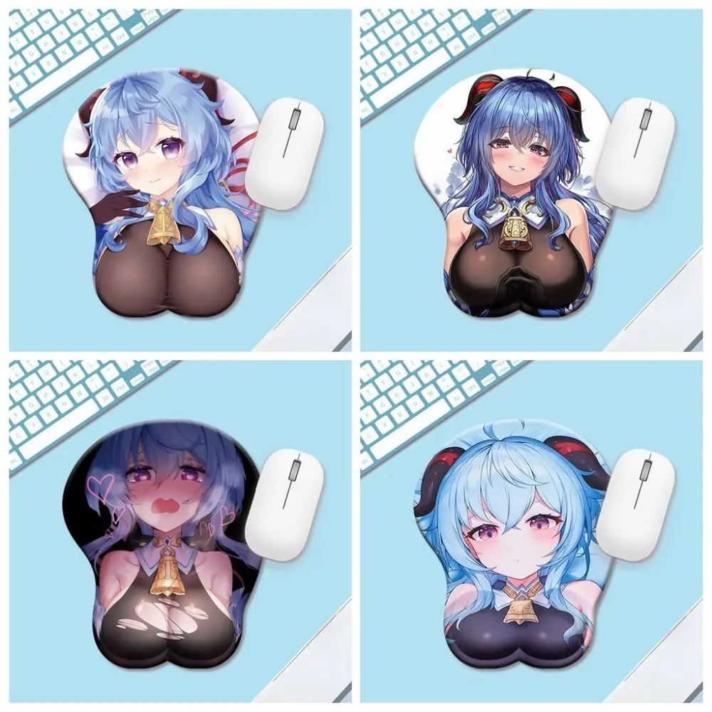 Mouse Pad 3D Stereo Anime 3D Mouse Pad Beauty Chest Bobo Series 3D Breast Mousepad Anime Comfortable Mouse Mat Laptops