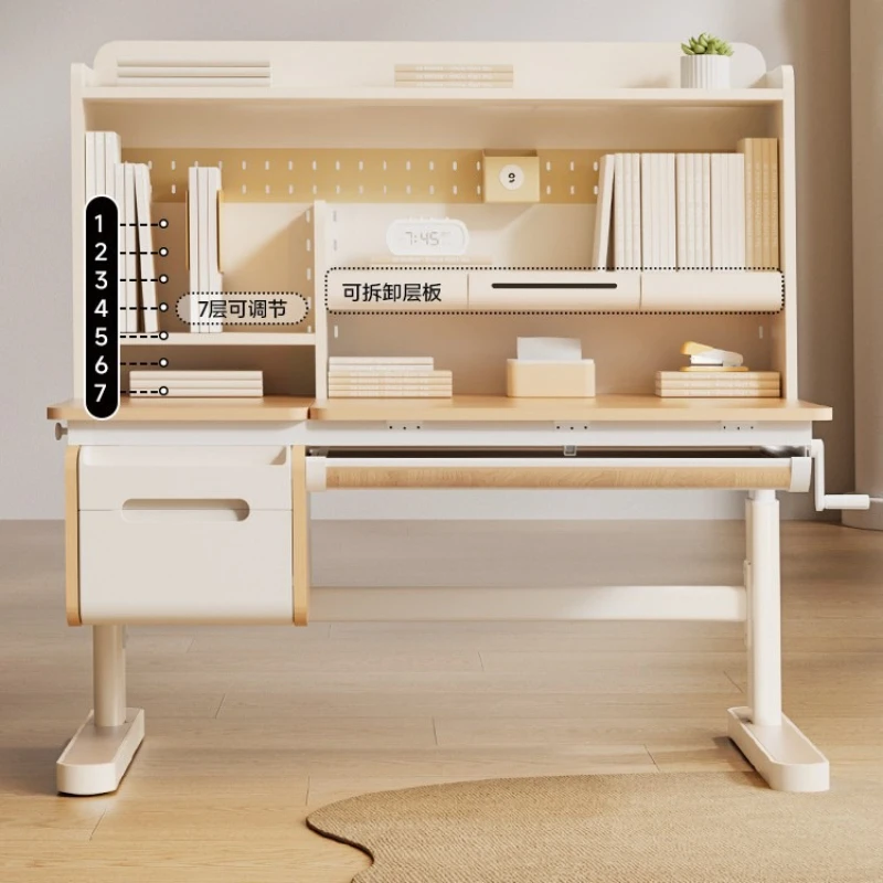 

Study table Primary school student desk lifting solid wood