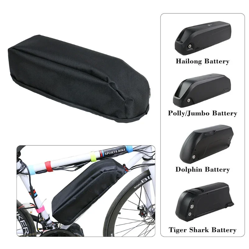 Ebike Battery Bag Case Waterproof Dustproof Wear Resistant Frame Bag for E-bike