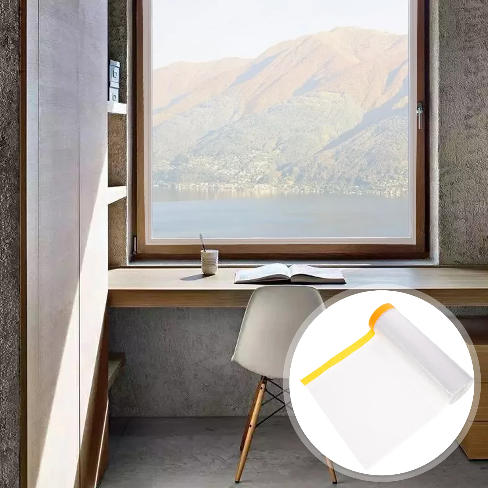 

Window Insulation Film Heavy Duty Pe Shrink Film Easy Install Window Sealer Kit for Winter Insulation Plastic Cover