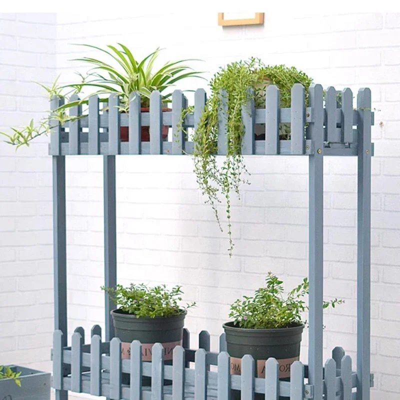 شرفة متعدد الطبقات رفوف النباتات خشب متين زهرة الجرف حديقة اناء للزهور رفوف النباتات في الهواء الطلق أثاث الفناء Soporte FYPS