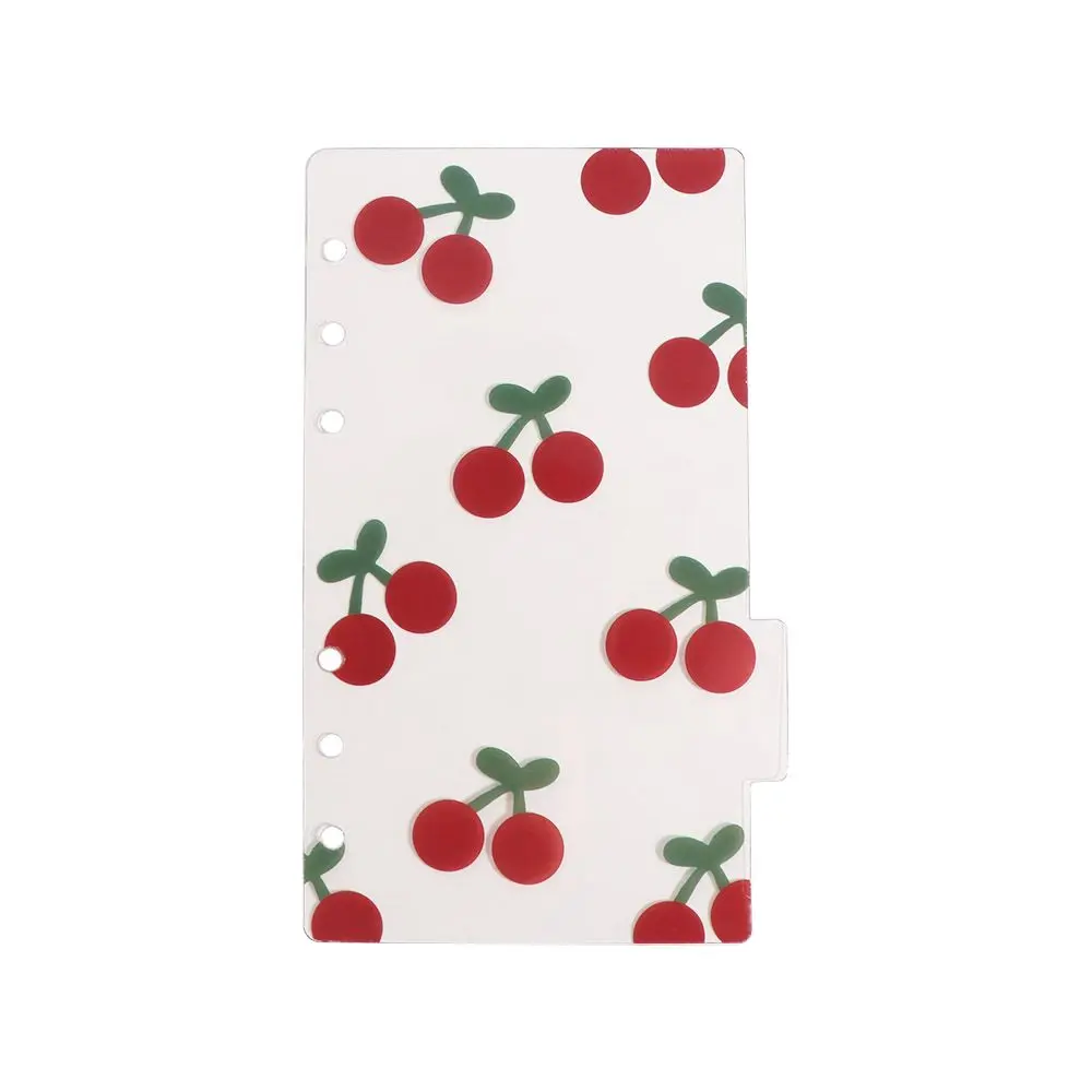 5Sheets A6 Loose-Leaf Notebook Refill Paper Cherry Bear Spiral Binder Divider Page Separator Cartoon Indexing Cards
