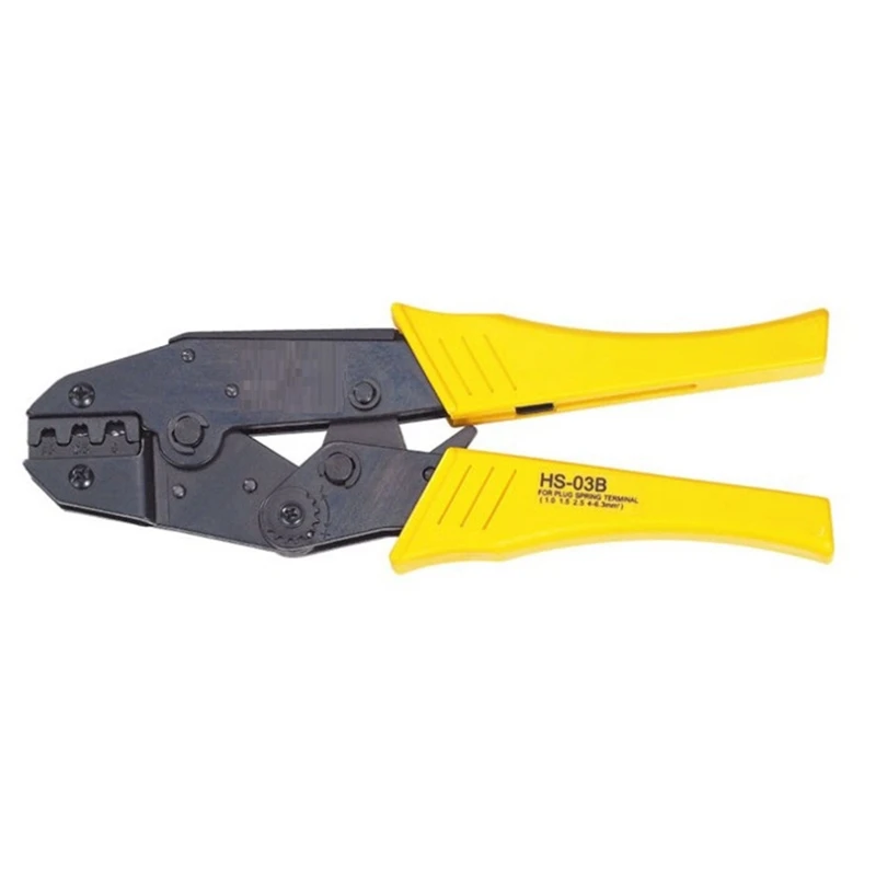 HS-03B Wire Crimping Pliers Capacity 1.5-6Mm² 15-10AWG For Non-Insulated Tabs And Receptacles Self-Adjusting Hand Tools