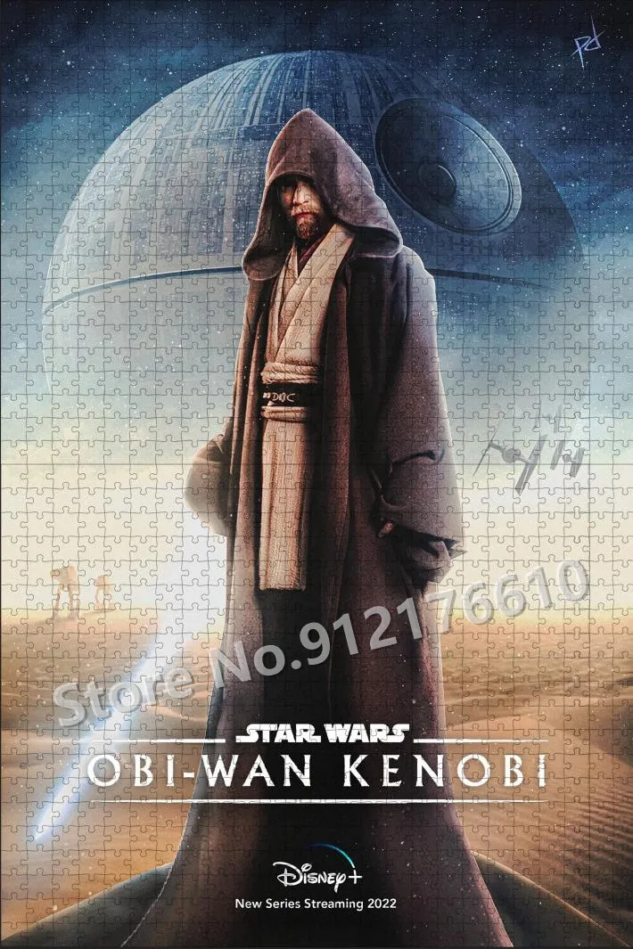 Disney Star War Wooden Puzzles Jedi Master Obi-Wan Kenobi Jigsaw Puzzle Family Game Decompress Educational Kids Toys