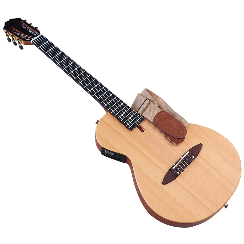 39 Inch Silent Classical Guitar 6 String Electric Classic Guitar Solid Spruce Wood Silence Guitar High Grade With Pickup