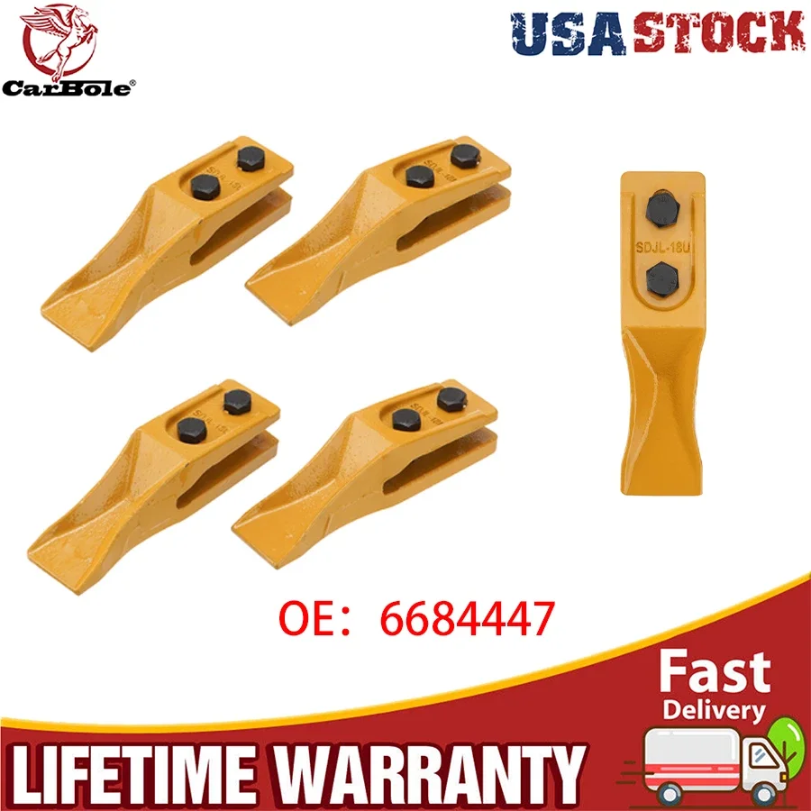 

6684447 Skid Bucket Unitooth Trenching Bucket Teeth W/ 10x Bolts & Nuts US