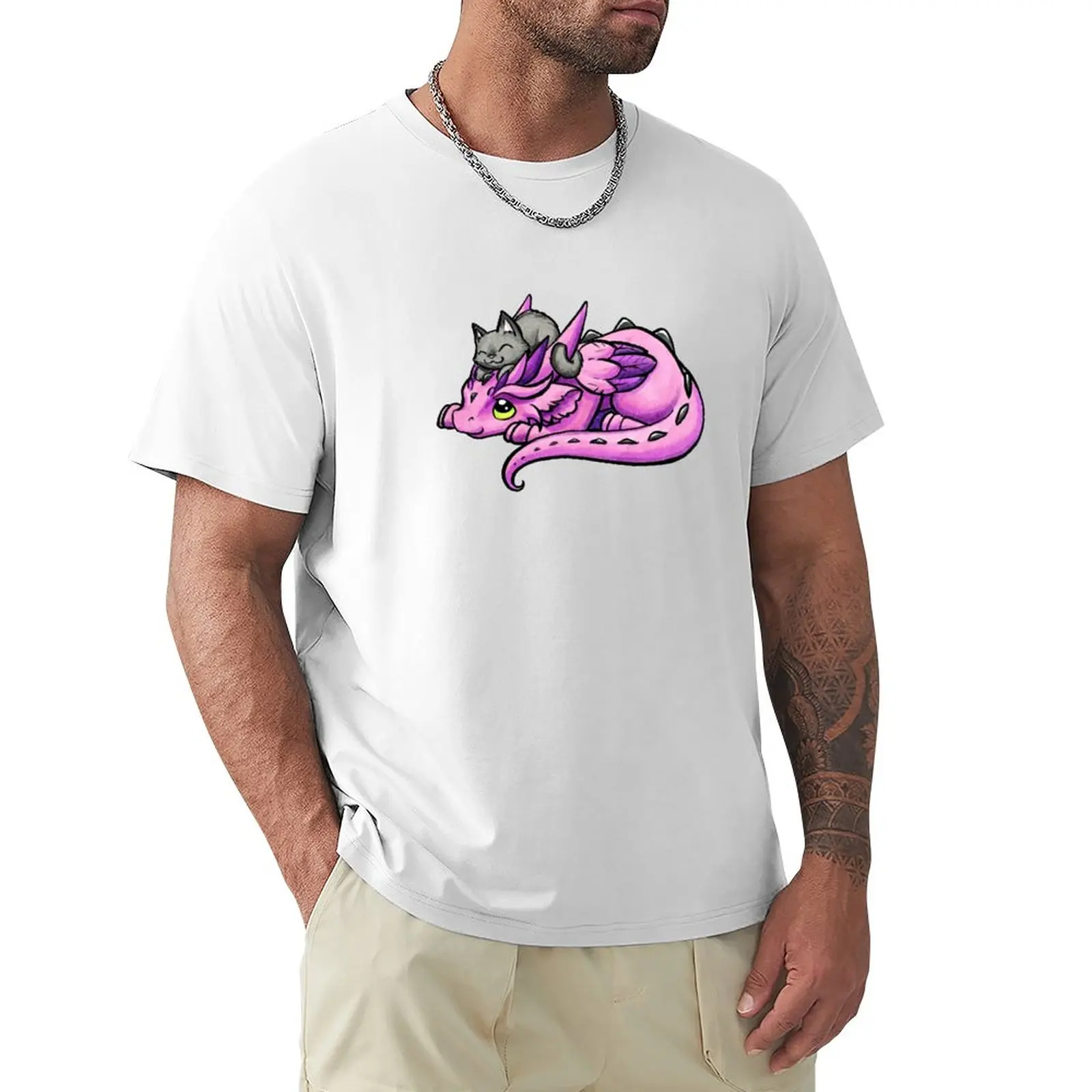 

Dragon with Kitty Friend T-Shirt hippie clothes customs design your own for a boy t shirts for men