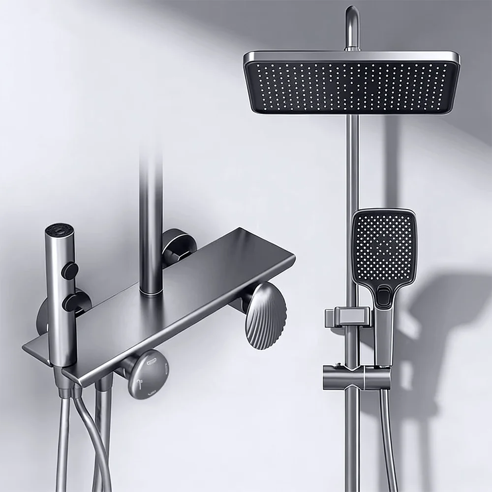 

Household Shower Set Pressure-boosting Adjustable Temperature and Constant Temperature Shower Head for Bathing and Showering