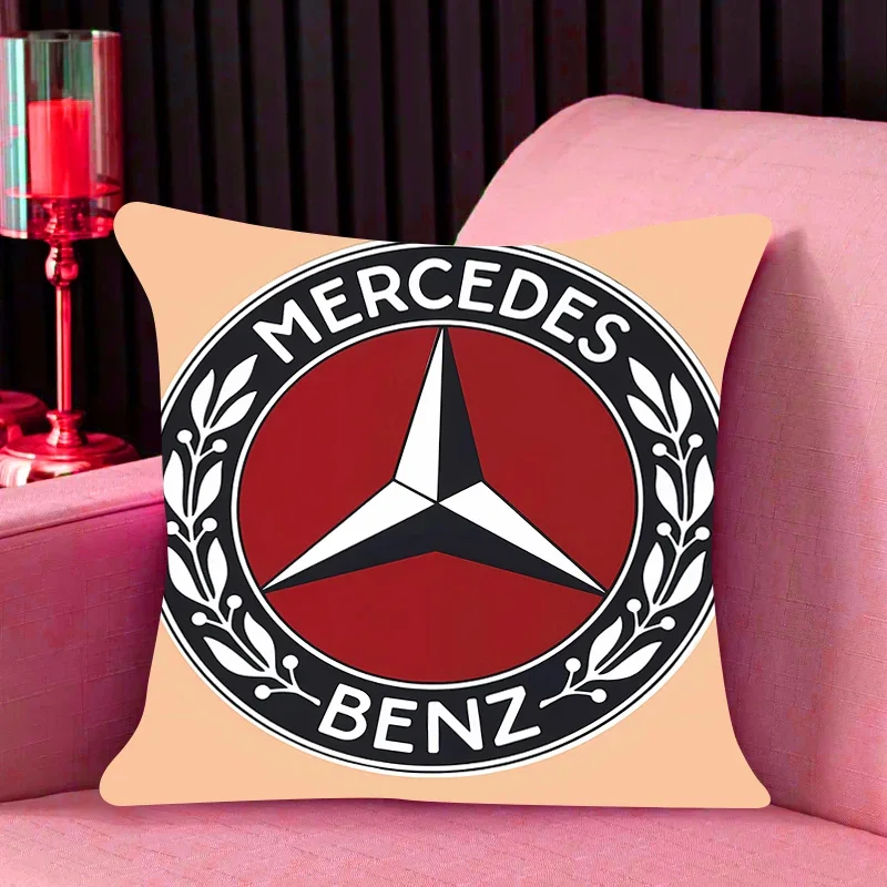 Funda de almohada cuadrada para decoración del hogar, cubierta de silla de restaurante y coche, Dakimakura, a la moda, m-mercedes-benz