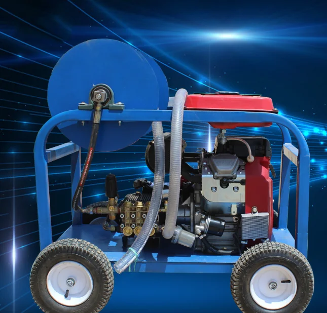 Diese Engine Drain Cleaning Machine 500 bar Water Jet Sewer Pipe Cleaner a Pump Imported From Italy