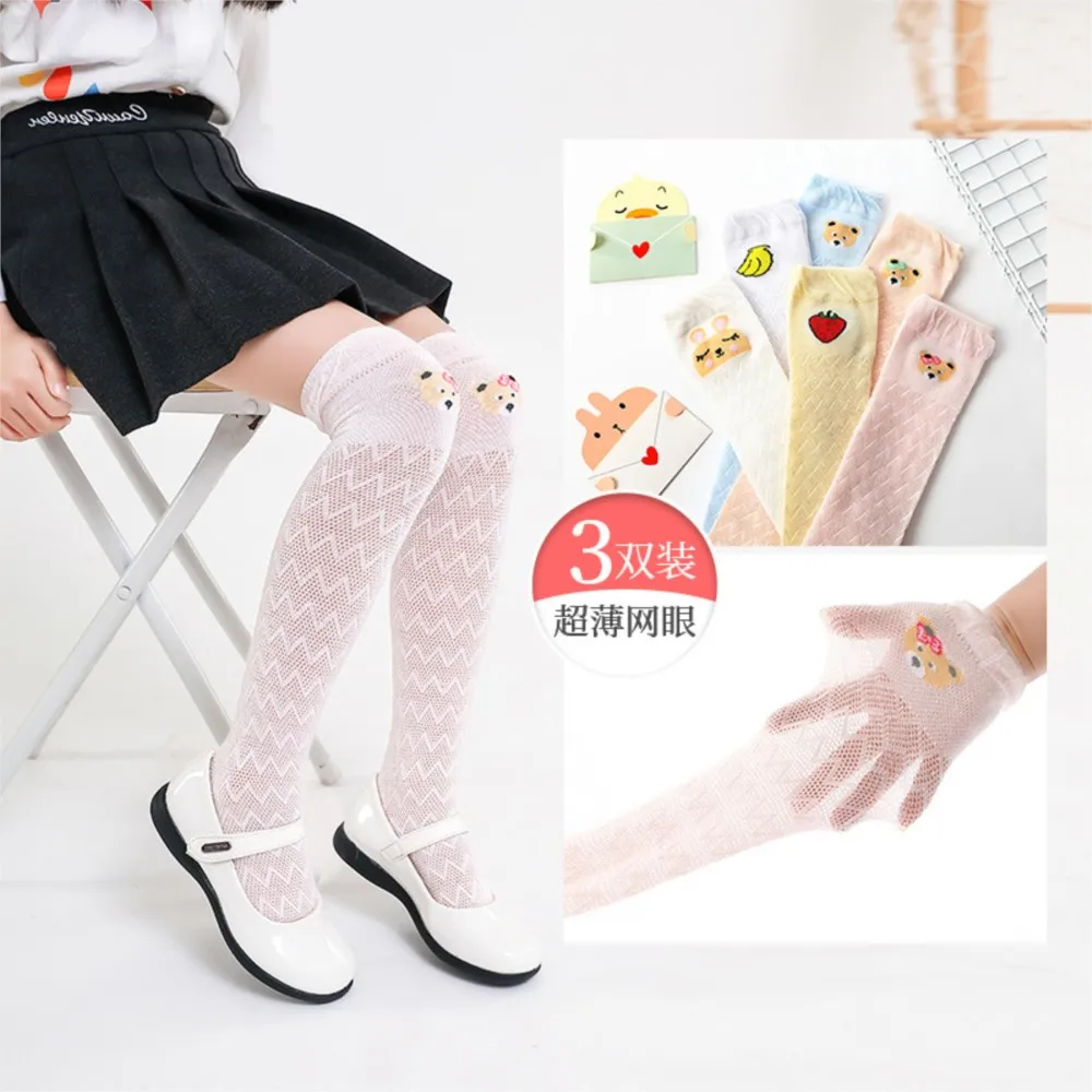 

Baby stockings summer thin section knee high sock kids girl summer anti-mosquito newborn baby socks in children