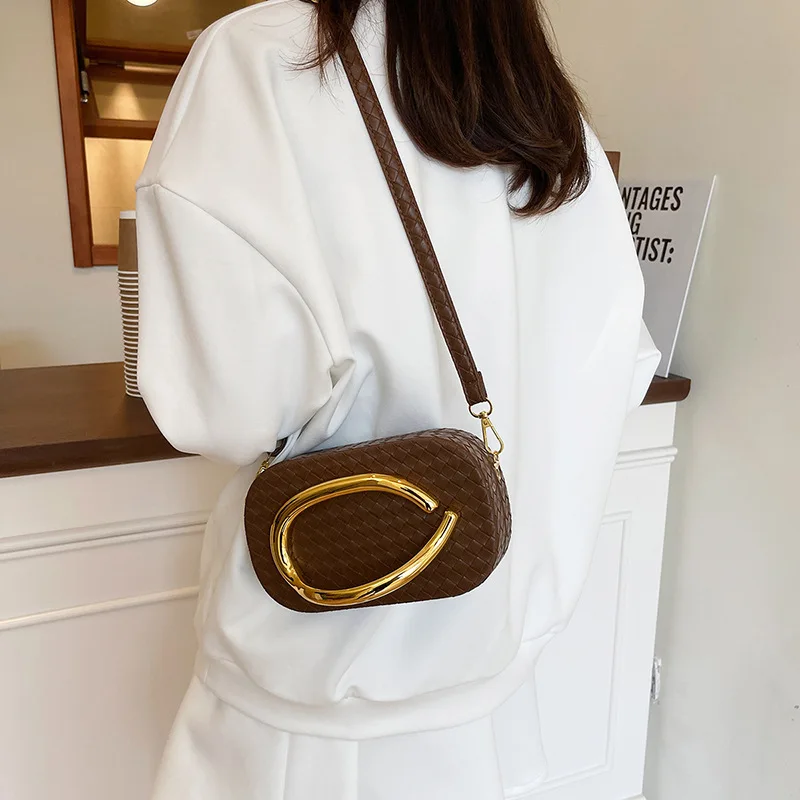 

2025 Women's European and American New Shoulder Oblique Span Bag Bright Square Acrylic Bag Fashion Wedding Dinner Clutch Bag