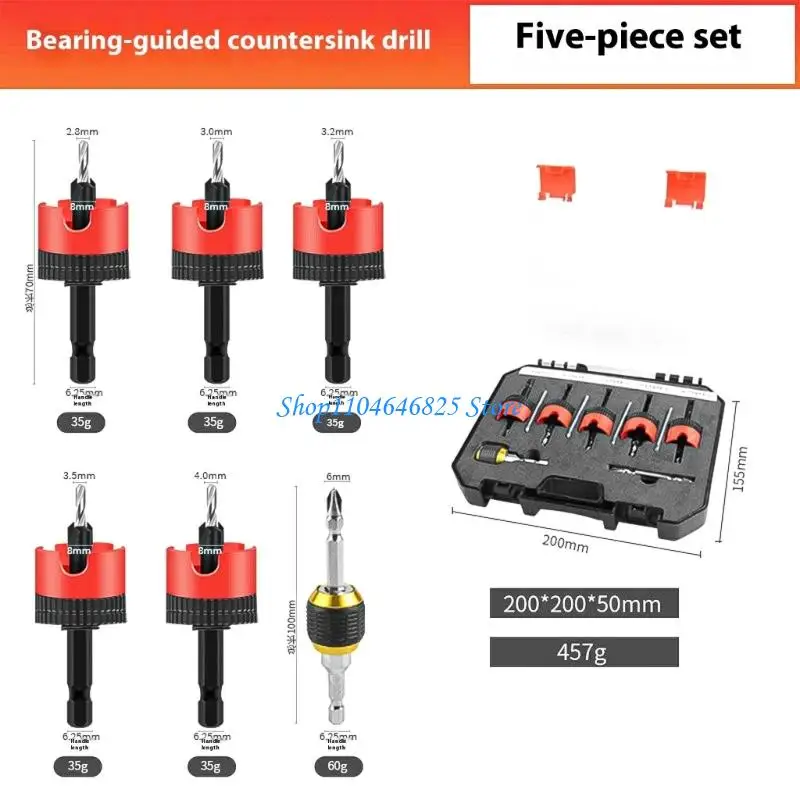 Utensile per trapano svasatore in acciaio resistenza per svasatura a profondità regolabile