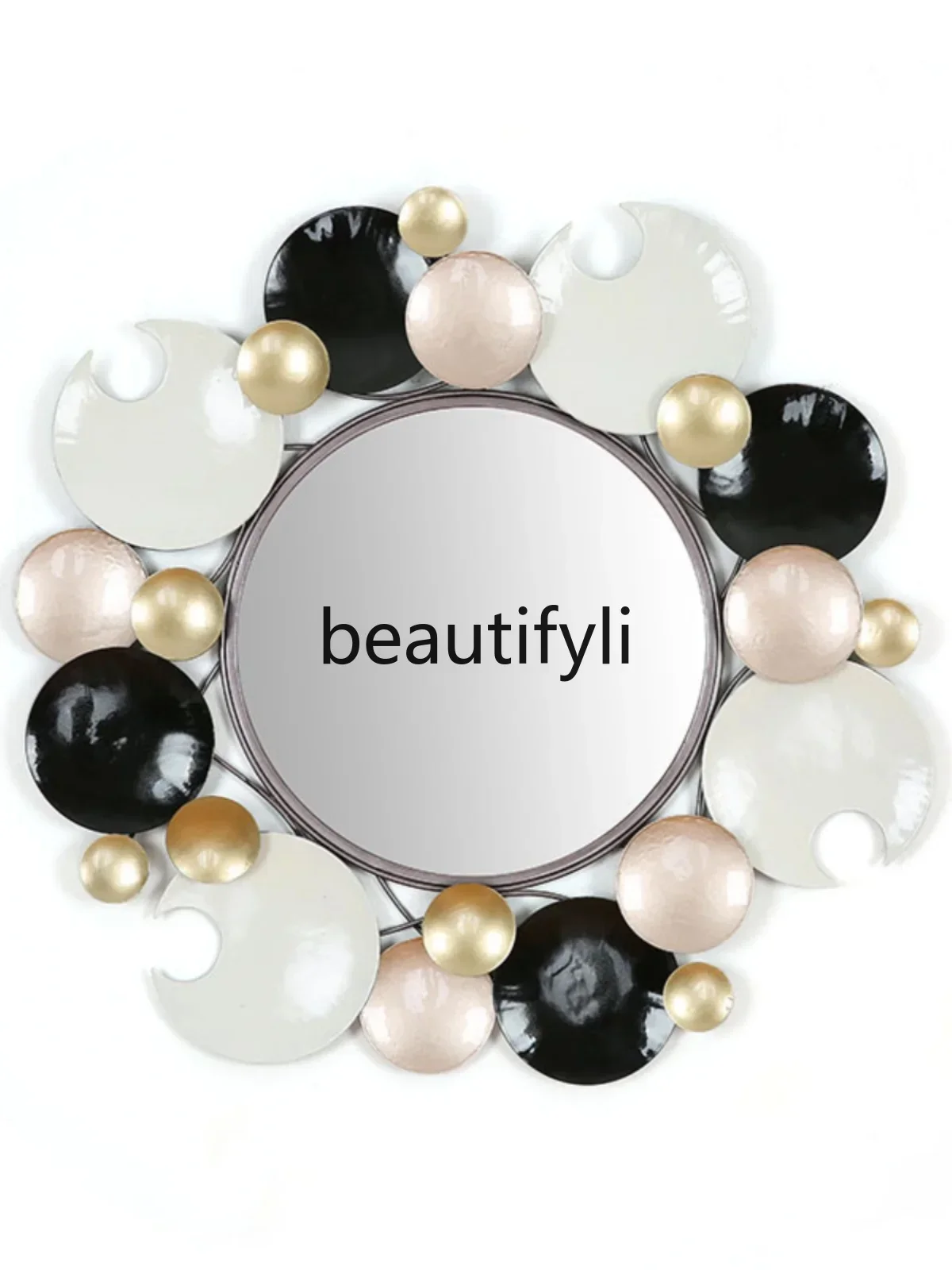 

Round black and white spherical decorative mirror sticker diamond wedding
