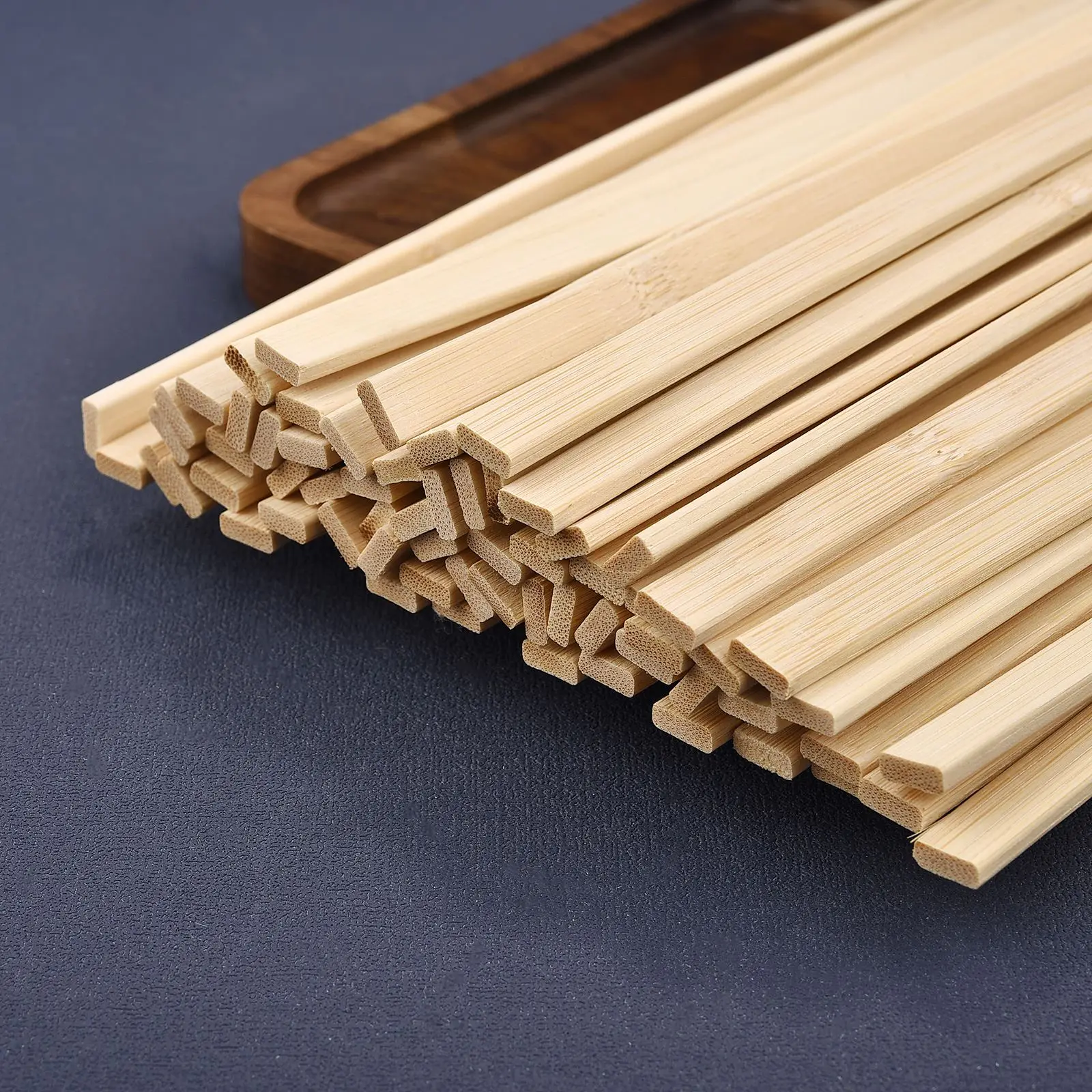 Flat Bamboo Slice 5-40CM For Crafts And Model Making Furniture Materials DIY Durable Dowel Building Model Woodworking Tool