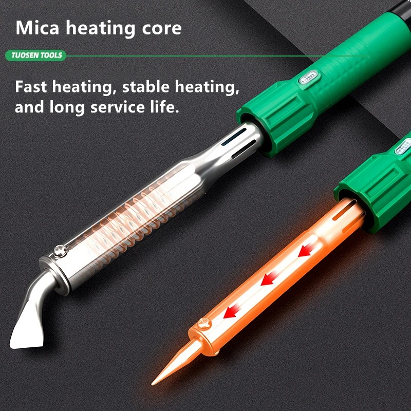 Tuosen الاتحاد الأوروبي/AS/الولايات المتحدة التوصيل 30/40/60/80/100/150 واط عالية الطاقة سبيكة لحام مع أشار شقة رئيس سبيكة لحام 200-240 فولت