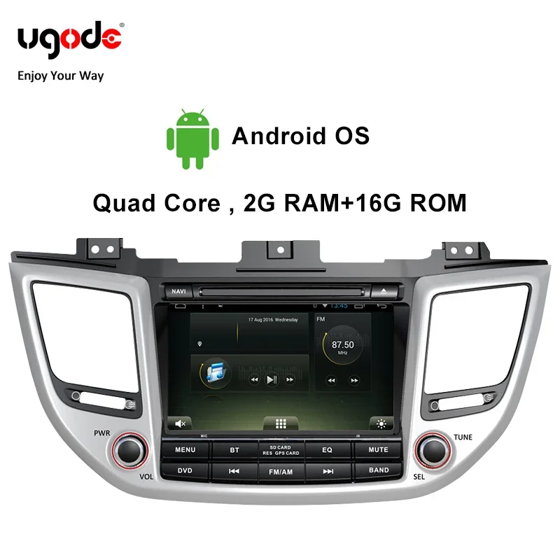 

Ugode Car Multimedia Player 8 Inches HD IPS Screen Monitor GPS Auto radio Bluetooth For 2015 Hyundai Tucson IX35