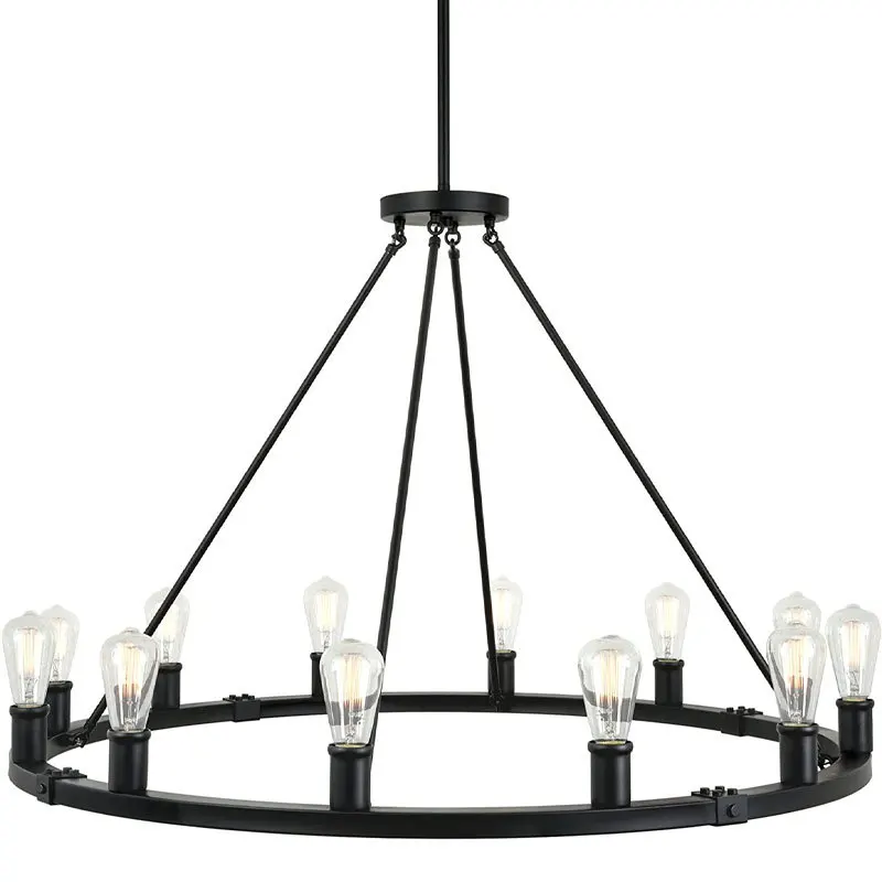 Ouedkniss Le Lustre en Fer Retro Américain qui Réinvente l’Éclairage d’Intérieur