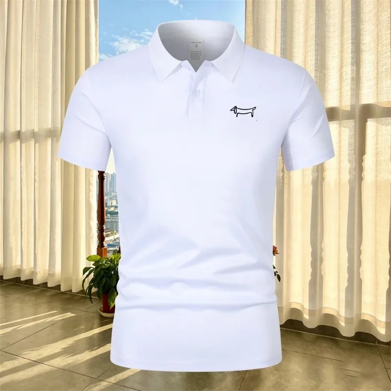 High-quality breathable men's Polo shirt - Casual solid-color short-sleeved Polo shirt - Summer men's short-sleeved top