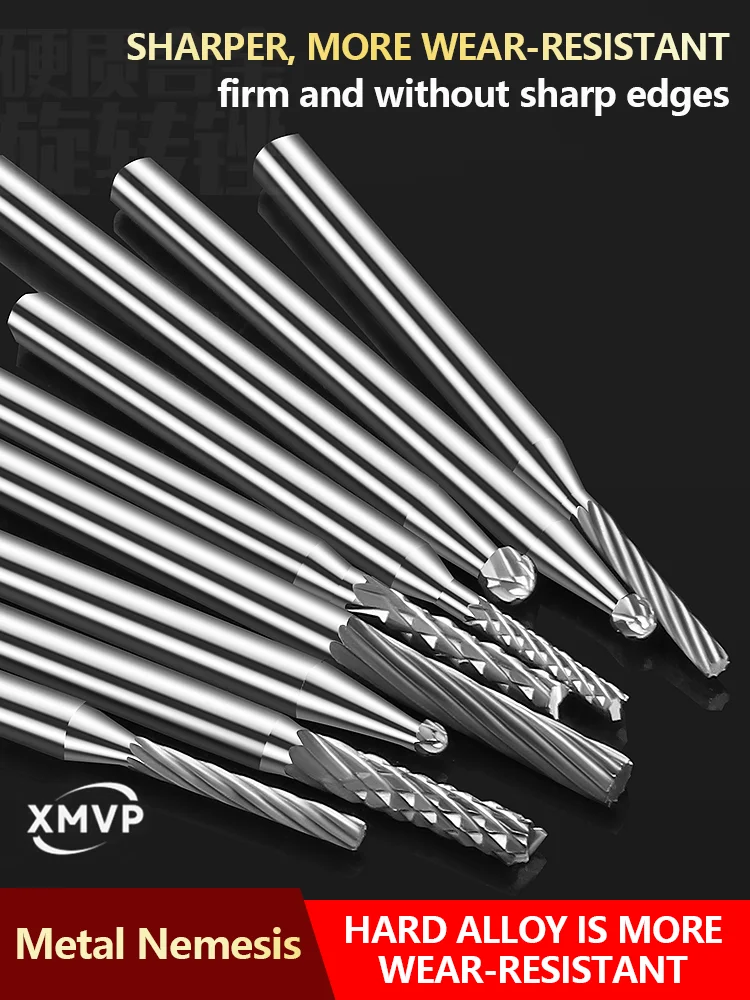 

Маленький твердосплавный роторный напильник, металлическая шлифовальная головка, деревообрабатывающая микрогравировальная головка, цилиндрическая сферическая электрическая фреза