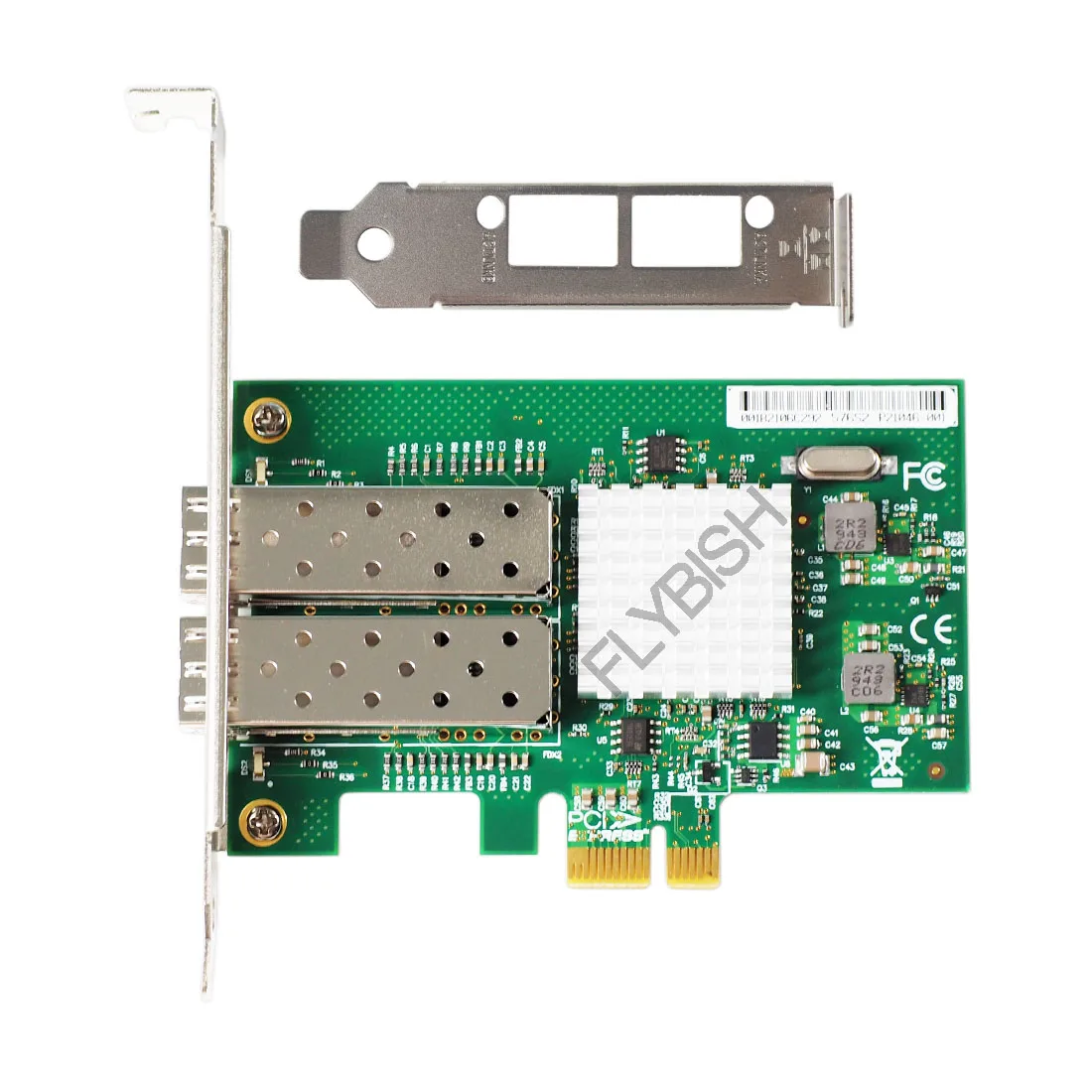 FLYBISH NA82576-2SFP Dual Port SFP PCI-E X1 Fiber Server Adapter NIC intel 82576 Controller