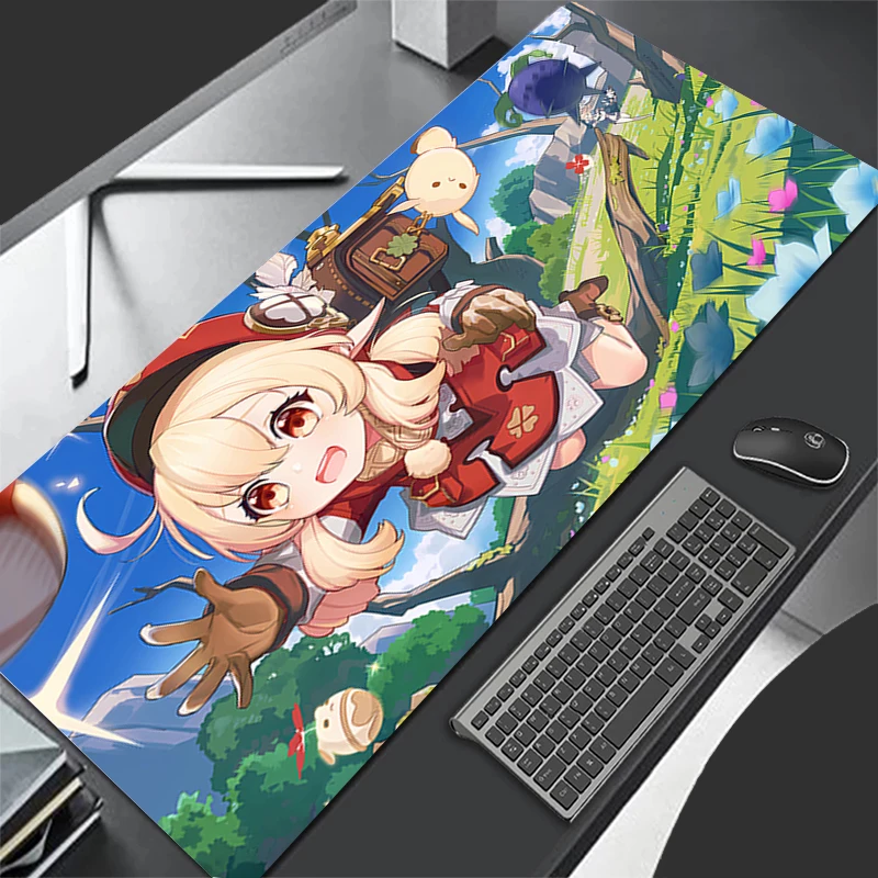 Mousepad Computer Gaming Accessories HD Keyboard Pad Office PC Rubber G-genshin Impact Klee Mouse Pad Decoracion Desk Mouse Mat