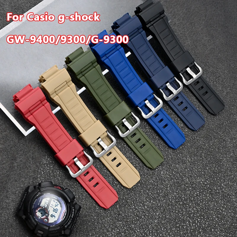 Resin Rubber Strap for Casio G-Shock GW-9400 GW-9300 G-9300 Replacement Camouflage Silicone Waterproof Watch Band Bracelet Men