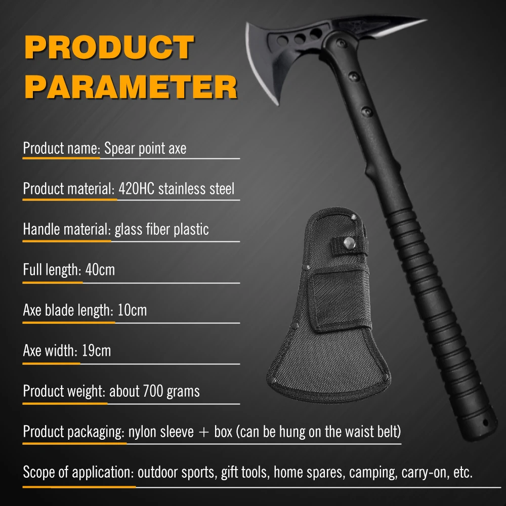 Multi-purpose Tactical Axe Tomahawk Army Hunting Machete Axes Hand Tool Hatchet Axe Ice AxE for Outdoor Survival Camping Tourist